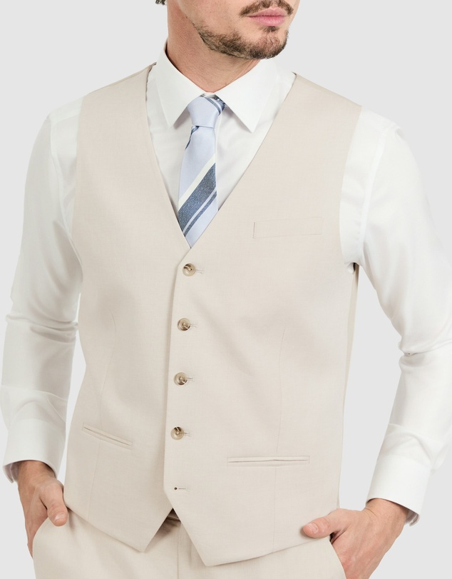 Tarocash - Jaeden Slim Linen Waistcoat