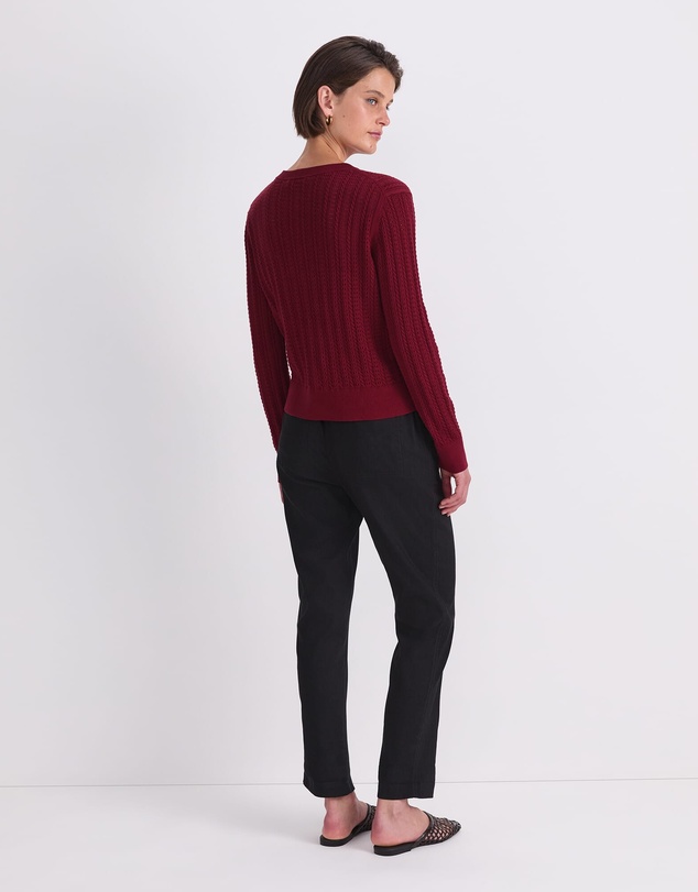 Sportscraft - Elka Cable Pointelle Cardigan
