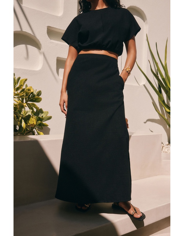NEXT - Textured Jersey Midi Skirt