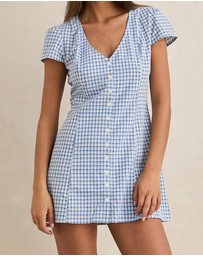 Rhythm - Lola Check Cap Sleeve Mini Dress