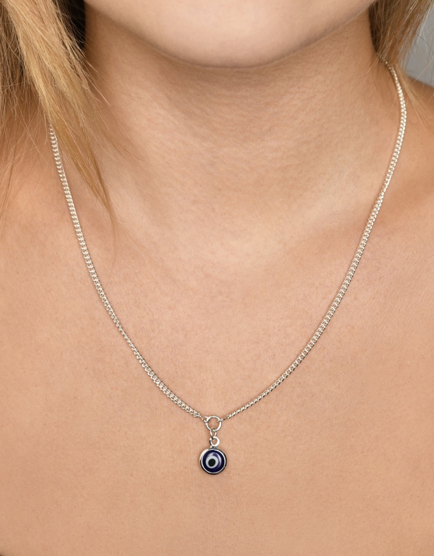 Von Treskow - Fine Curb Necklace with Evil Eye
