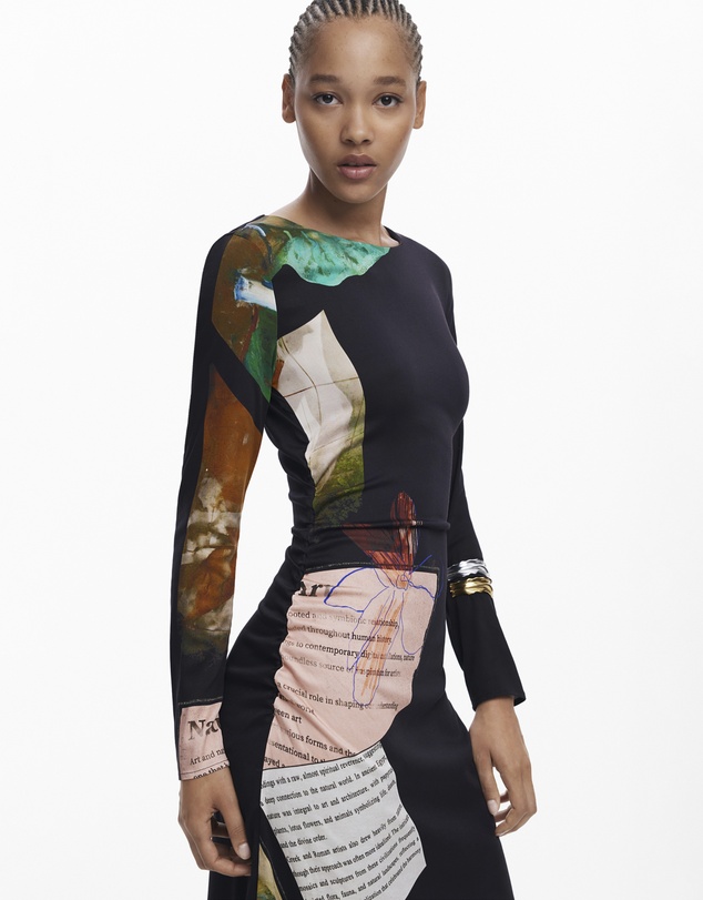 Desigual - Collage asymmetrical dress