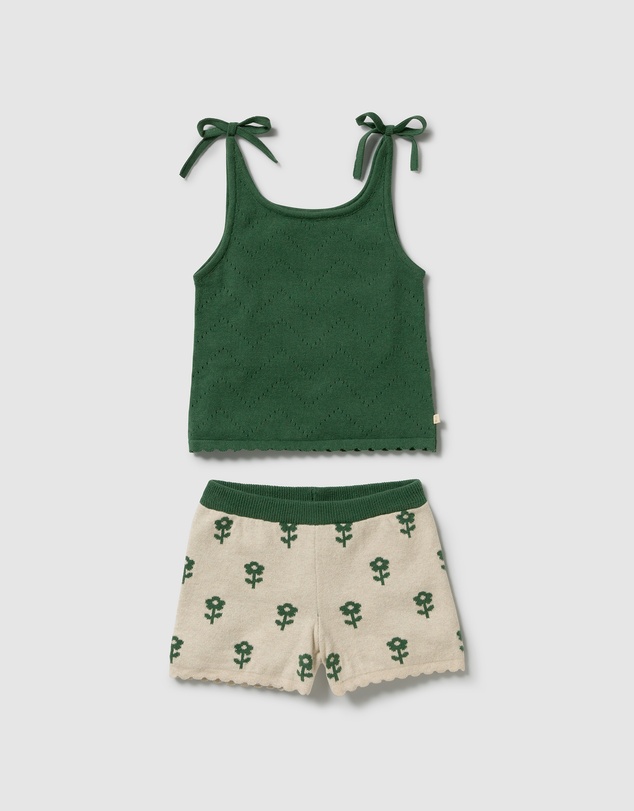 Wilson & Frenchy - Fleur Organic Knitted Jacquard Set - Babies-Kids