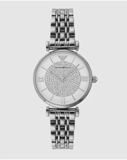 Emporio Armani - Silver Tone Analogue Watch