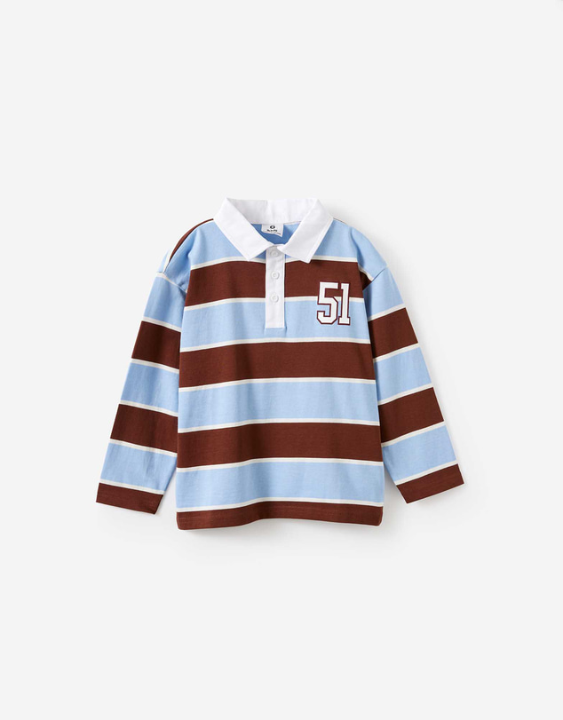 Cotton On Kids - Rugby Polo Long Sleeve