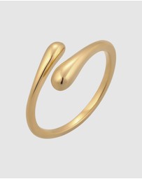 Elli Jewelry - Ring Minimalist 925 Sterling Silver Gold-Plated