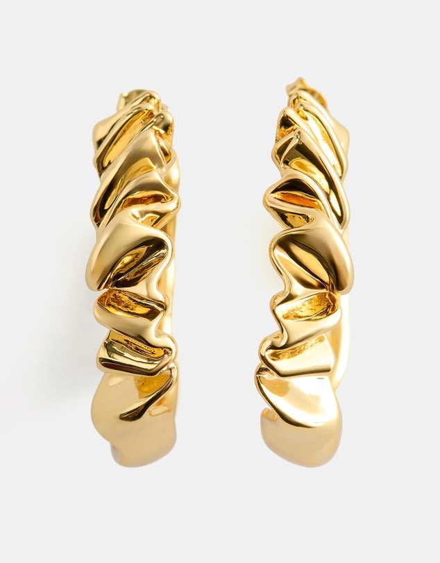 & Other Stories - Wrinkled-Look Hoop Earrings