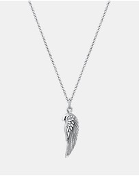 Kuzzoi - ICONIC EXCLUSIVE - Necklace Wing Oxide Rock Cool 925 Silver