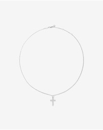 Michael Hill - Cubic Zirconia Cross Pendant Necklace in Sterling Silver
