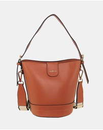Milleni - Milleni Ladies Vegan Leather Bucket Crossbody Bag