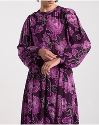 David Lawrence - Garnet Viscose Dress