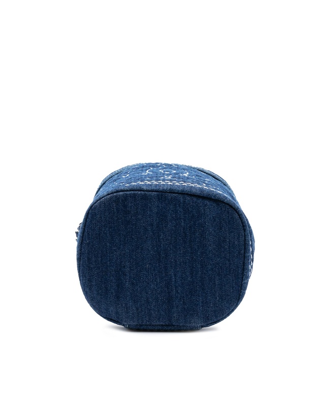 Pre-Loved by Azura Reborn - Pre-Loved CC Quilted Denim Trip Vanity Case with Chain