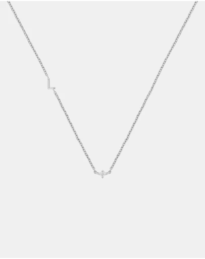 YCL  - Petite Initial Necklace L - Sterling Silver