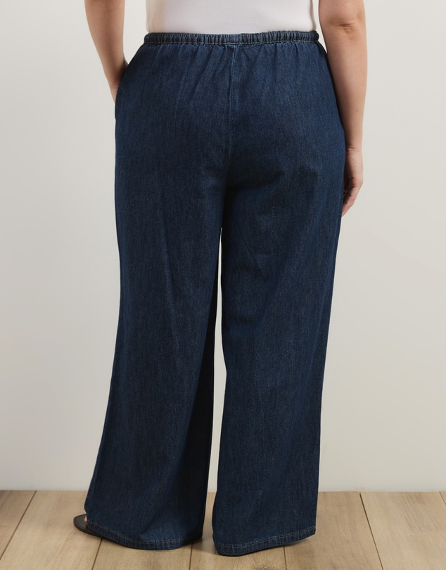 Atmos&Here Curvy - Alma Denim Chambray Pants