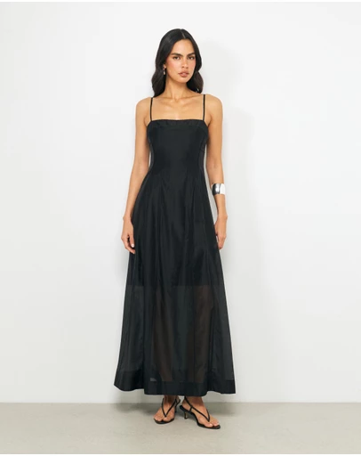 AERE - Aven Panelled Midi Dress