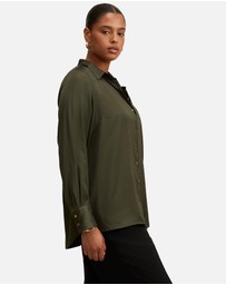 Forever New Curve - Coco Curve Satin Shirt