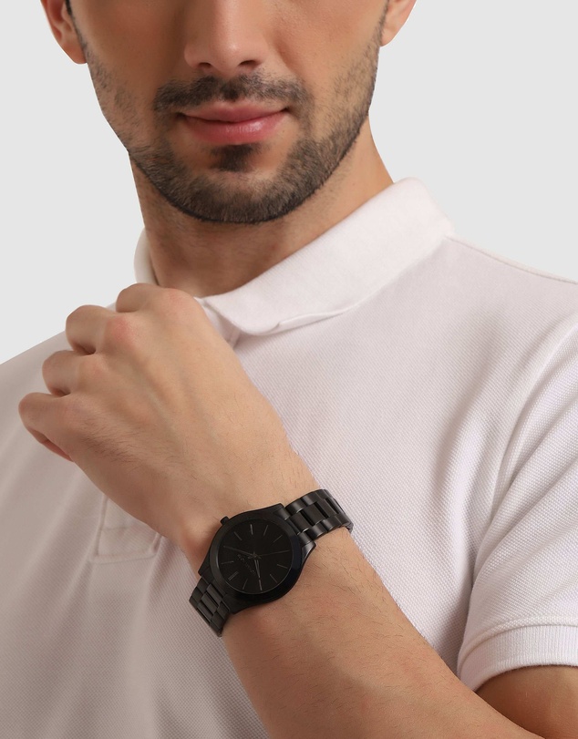Michael Kors - Outlet Slim Runway Black Analogue Watch