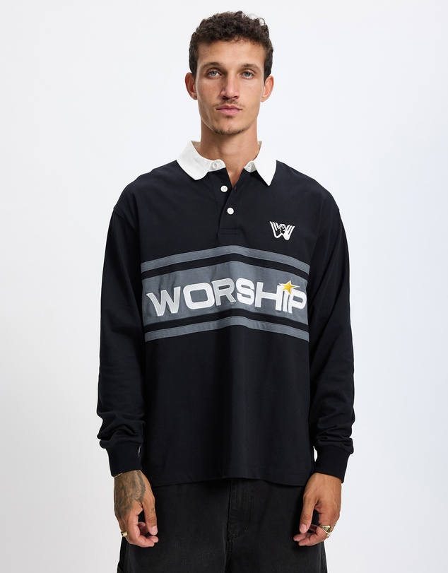 Worship - Laser Long Sleeve Rugby Polo
