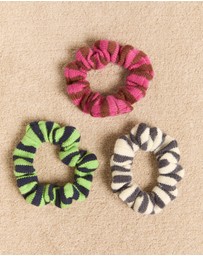 Damson Madder - Stripe Knitted Scrunchies