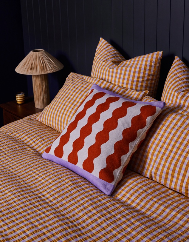 Mosey Me - Mango Seersucker Standard Pillowcase Set
