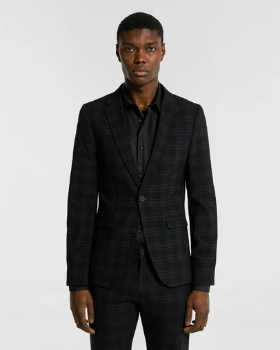 yd. - Alpa Check Stretch Blazer