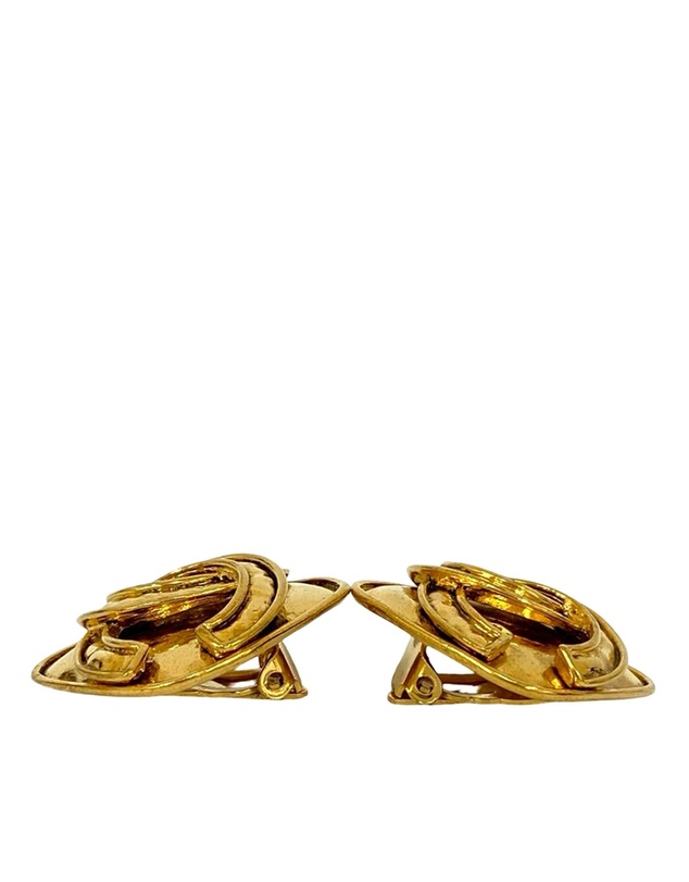 Pre-Loved by Azura Reborn - Pre-Loved CC Gold Plated Diamond Clip On Earrings