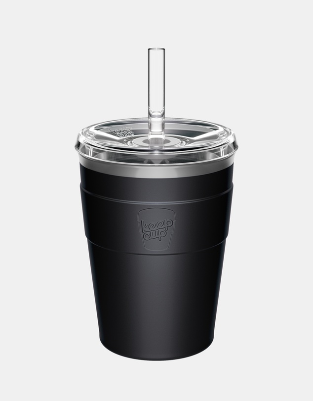 KeepCup - Thermal Cold Cup 12oz Reusable Coffee Cup with Straw Lid