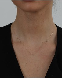 Luna Rae - Solid Gold - Petite Diamond Necklace Trio