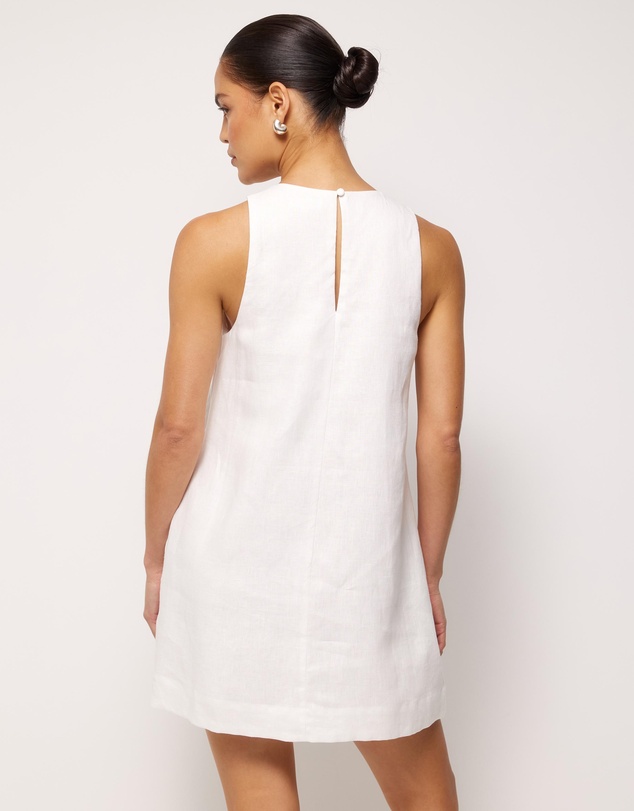 AERE - Lila Linen Shift Mini Dress