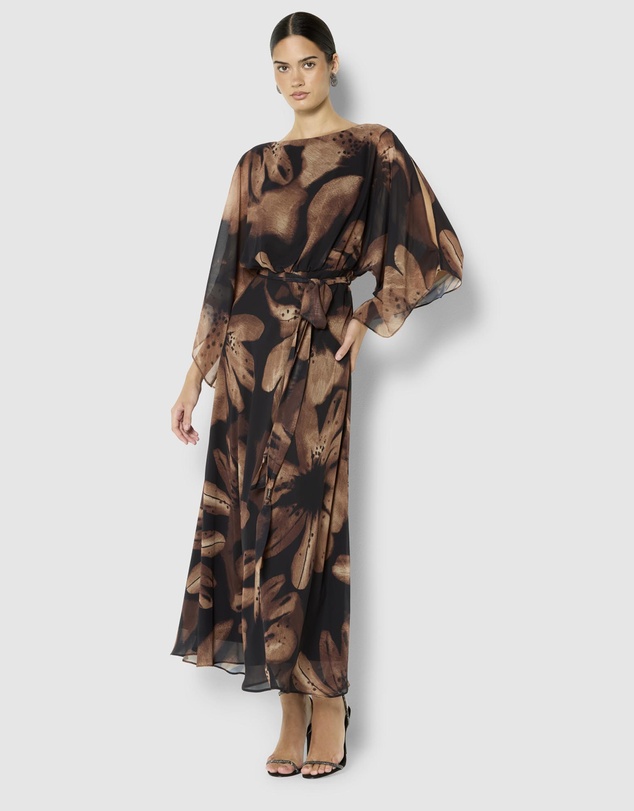 Montique - Charlize Chiffon Printed Dress