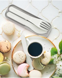 Monbento - Monbento Mb Pocket Plastic Cutlery Set - Colour Natural