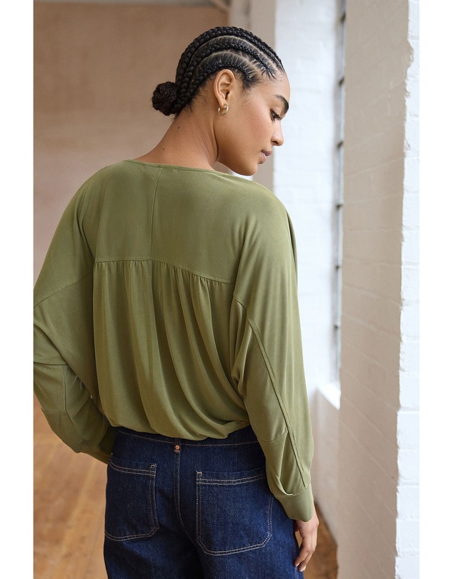 NEXT - Long Sleeve V-Neck Bubblehem Blouse