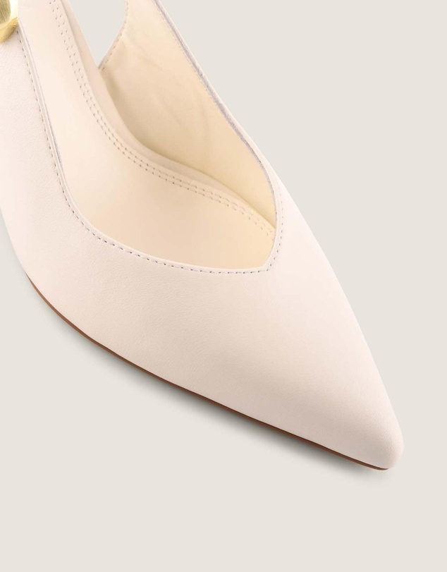 Shelly Shen - Gracie Low Heels White Leather