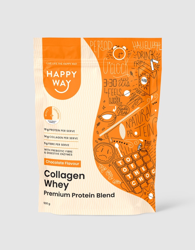 Happy Way - Chocolate Collagen Whey Protein Powder