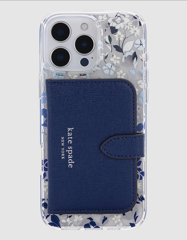 Kate Spade - Kate Spade Flowerbed Blue Case & Wallet Bundle Pack