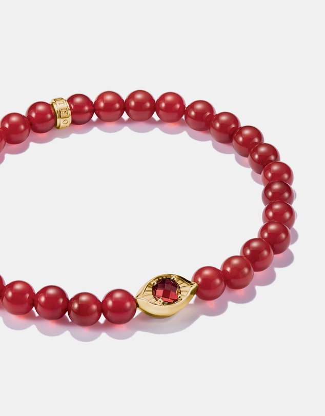 THOMAS SABO - THOMAS SABO Red Agate Eye Bead Bracelet