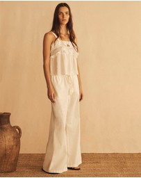 AUR OCEA - Bianca Gathered Wide Leg Pants
