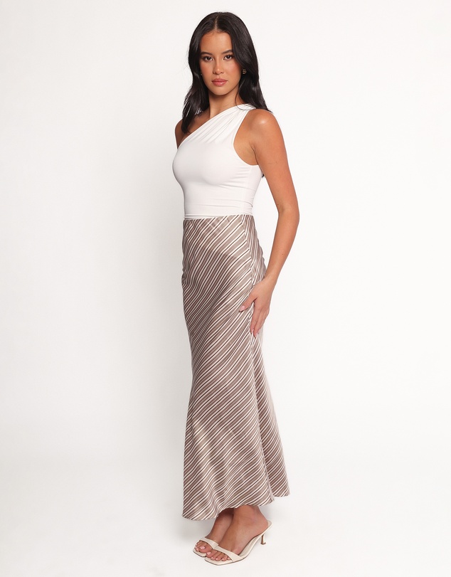 Petal & Pup - Dellia Maxi Skirt - Brown Stripes