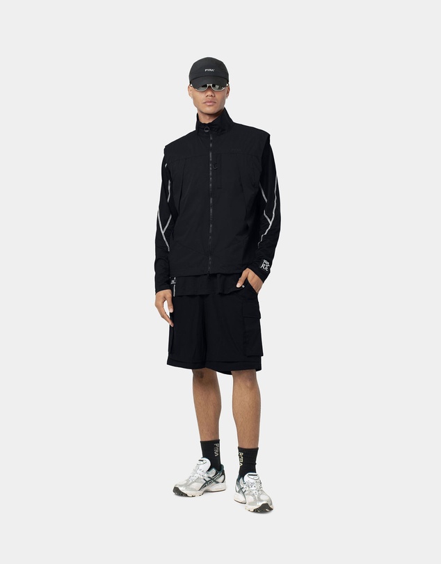 PYRA - CONTRAST LS TEE - BLACK