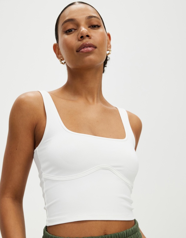 Bare Seamless Elevated Square Neck Tank - ICONIC EXCLUSIVE by Abercrombie u0026  Fitch Online | THE ICONIC | Australia