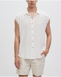Merlino Street - Cotton Rami Sleeveless Shirt