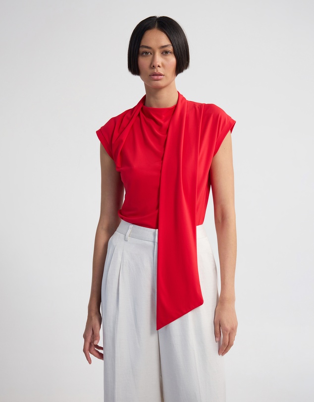 Oxford - Mimi Jersey Scarf Detail Top