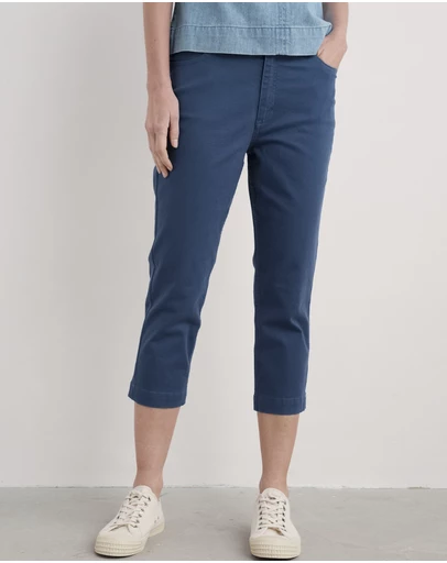 Seasalt - Seasalt Cornwall Navy Albert Quay Slim Fit Crops