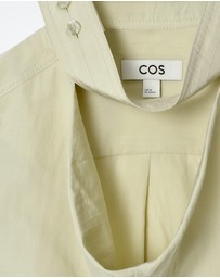 COS - Sleeveless Cut-Out Cowl-Neck Blouse