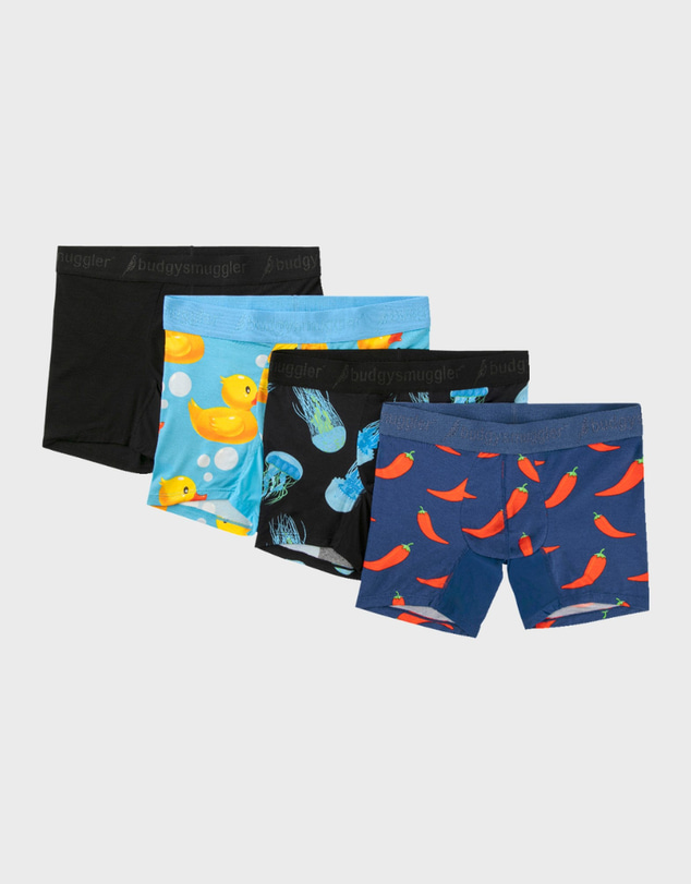 Budgy Smuggler - Men's Underwear Trunks 4 Pack in Classic