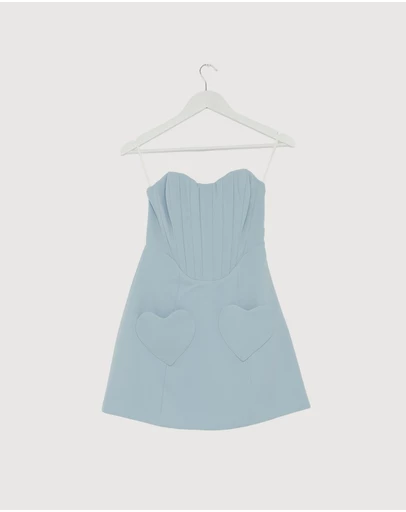 Revibe - Repaired BY JOHNNY. Celeste Corset Heart Mini Dress - AU 6
