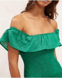 AERE - Frill Shirred Mini Dress
