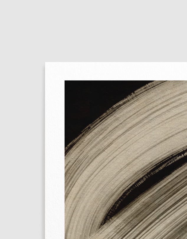 Olive et Oriel - Beige Strokes No 2 by Treechild Art Print