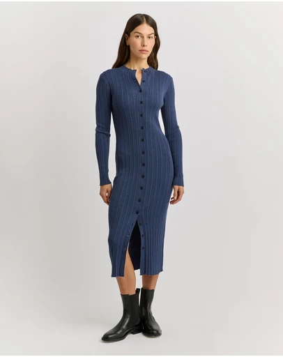 Toorallie - Variegated Rib Cardigan Dress