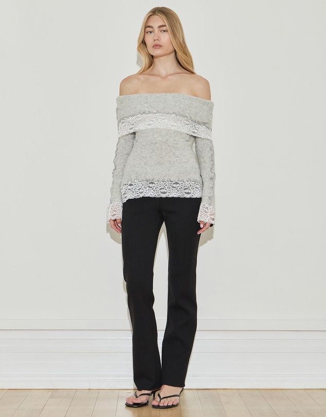 Maison Essentiele - Lace Knit Top